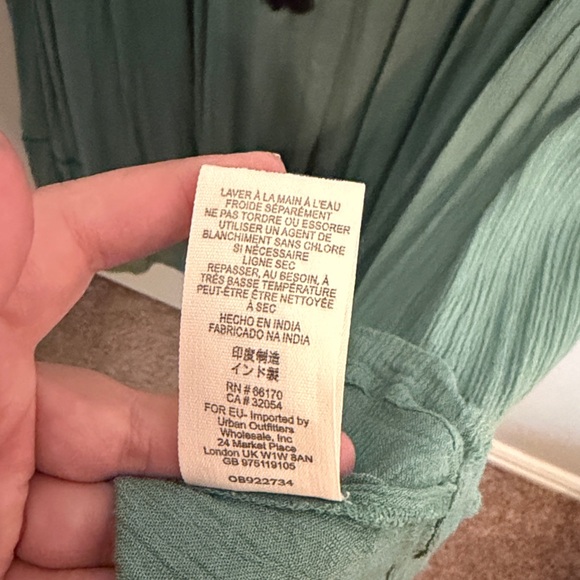 Free People Sea Green Maxi Dress with Black Floral Embroidery - Picture 8 of 8